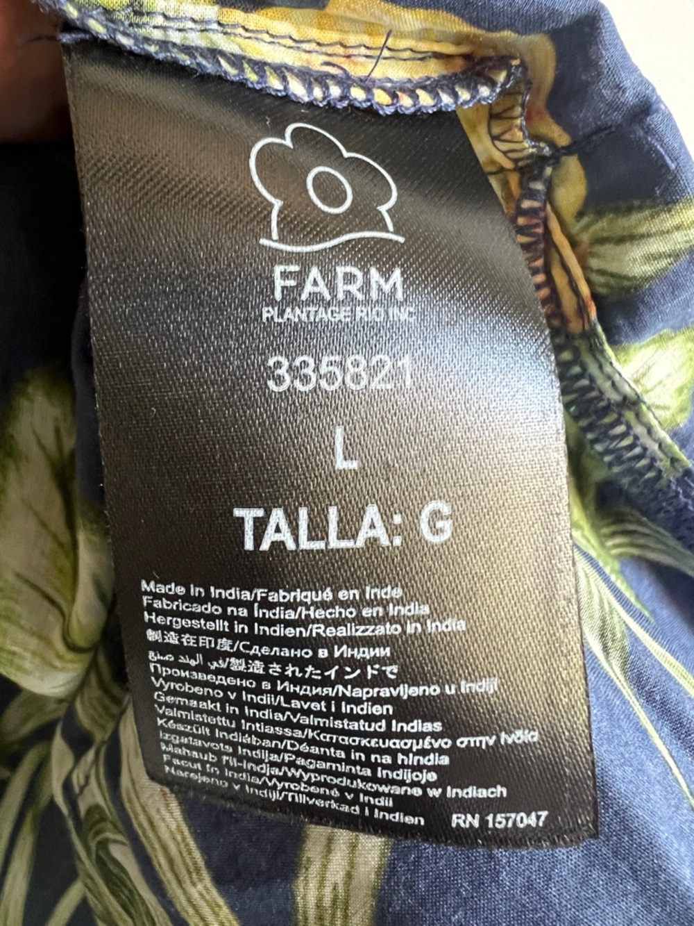 FARM Rio Delicate Pineapple Halter Midi Dress Size Large NWT - Picture 15 of 16